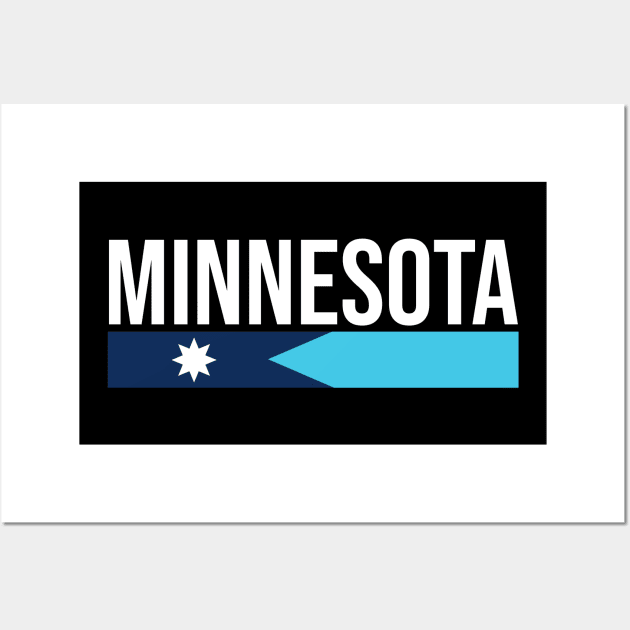 New Minnesota Flag Wall Art by retroparks